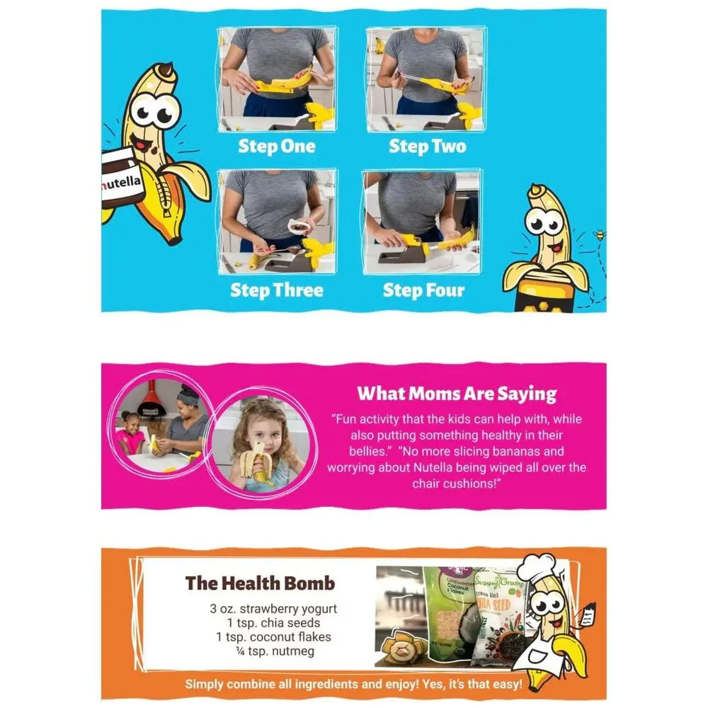 Banana Loca® Kitchen Gadget - Core & Fill A Banana While Still In Its Peel new